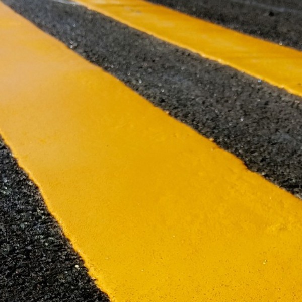 Yellow Road Striping Lines